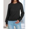 imageANRABESS Sweaters for Women Loose Fit Lightweight Soft Dressy Scalloped Long Sleeve Pullover Tops 2025 Fall Casual OutfitsBlack