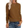 imageANRABESS Sweaters for Women Loose Fit Lightweight Soft Dressy Scalloped Long Sleeve Pullover Tops 2025 Fall Casual OutfitsCaramel