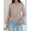 imageANRABESS Sweaters for Women Loose Fit Lightweight Soft Dressy Scalloped Long Sleeve Pullover Tops 2025 Fall Casual OutfitsKhaki
