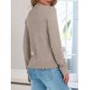 imageANRABESS Sweaters for Women Loose Fit Lightweight Soft Dressy Scalloped Long Sleeve Pullover Tops 2025 Fall Casual OutfitsKhaki