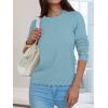 imageANRABESS Sweaters for Women Loose Fit Lightweight Soft Dressy Scalloped Long Sleeve Pullover Tops 2025 Fall Casual OutfitsLight Blue
