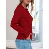 imageANRABESS Sweaters for Women Loose Fit Lightweight Soft Dressy Scalloped Long Sleeve Pullover Tops 2025 Fall Casual OutfitsRed