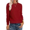 imageANRABESS Sweaters for Women Loose Fit Lightweight Soft Dressy Scalloped Long Sleeve Pullover Tops 2025 Fall Casual OutfitsRed