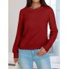 imageANRABESS Sweaters for Women Loose Fit Lightweight Soft Dressy Scalloped Long Sleeve Pullover Tops 2025 Fall Casual OutfitsRed