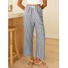 imageANRABESS Women Striped Gingham Palazzo Cropped Pants Wide Leg Pajama Lounge Pant Plaid PJ Bottoms Cute Trousers with PocketsBlack White Stripe