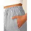 imageANRABESS Women Striped Gingham Palazzo Cropped Pants Wide Leg Pajama Lounge Pant Plaid PJ Bottoms Cute Trousers with PocketsBlack White Stripe