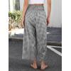 imageANRABESS Women Striped Gingham Wide Leg Palazzo Pants Casual Lounge Cute Comfy Plaid Checkered Pajama PJ Bottoms with PocketsBlack White Plaid