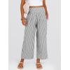 imageANRABESS Women Striped Gingham Wide Leg Palazzo Pants Casual Lounge Cute Comfy Plaid Checkered Pajama PJ Bottoms with PocketsBlack White Stripe