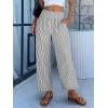 imageANRABESS Women Striped Gingham Wide Leg Palazzo Pants Casual Lounge Cute Comfy Plaid Checkered Pajama PJ Bottoms with PocketsBlack White Stripe