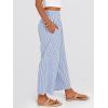 imageANRABESS Women Striped Gingham Wide Leg Palazzo Pants Casual Lounge Cute Comfy Plaid Checkered Pajama PJ Bottoms with PocketsBlue White Stripe