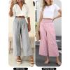 imageANRABESS Women Striped Gingham Wide Leg Palazzo Pants Casual Lounge Cute Comfy Plaid Checkered Pajama PJ Bottoms with PocketsPink White Plaid