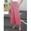 imageANRABESS Women Striped Gingham Wide Leg Palazzo Pants Casual Lounge Cute Comfy Plaid Checkered Pajama PJ Bottoms with PocketsRed White Plaid
