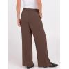 imageANRABESS Women Wide Leg Dress Pants Lightweight High Waisted Business Casual Trousers Dressy Office Work Palazzo Pants SlacksDeep Brown