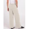 imageANRABESS Women Wide Leg Dress Pants Lightweight High Waisted Business Casual Trousers Dressy Office Work Palazzo Pants SlacksLight Beige Yellow