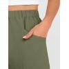 imageANRABESS Womens Cropped Pants 2026 Summer Casual Elastic High Waisted Lounge Capri Tapered Ankle Beach Trousers Work OutfitsOlive Green