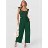 imageANRABESS Jumpsuits for Women Dressy One Piece Summer Outfits Wide Leg Sleeveless Smocked Romper Jumpers Casual Beach OverallsForest Green