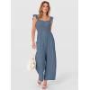 imageANRABESS Jumpsuits for Women Dressy One Piece Summer Outfits Wide Leg Sleeveless Smocked Romper Jumpers Casual Beach OverallsGrey Blue