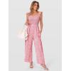 imageANRABESS Jumpsuits for Women Dressy One Piece Summer Outfits Wide Leg Sleeveless Smocked Romper Jumpers Casual Beach OverallsPink White Floral