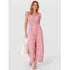 imageANRABESS Jumpsuits for Women Dressy One Piece Summer Outfits Wide Leg Sleeveless Smocked Romper Jumpers Casual Beach OverallsPink White Floral
