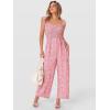 imageANRABESS Jumpsuits for Women Dressy One Piece Summer Outfits Wide Leg Sleeveless Smocked Romper Jumpers Casual Beach OverallsPink White Floral