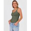 imageANRABESS V Neck Tank Tops for Women Ribbed Knit Camisole 2026 Summer Casual Sleeveless Slim Fitted Basic Cami Shirts ClothesArmy Green