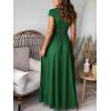 imageANRABESS Women Summer Deep V Neck Short Sleeve Dresses Slit Elegant Wedding Guest Formal Cocktail Evening Maxi Long DressShort Sleeve Green