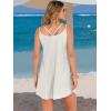 imageANRABESS Womens Cover Up 2026 Beach Vacation Tank Dress Eyelet Spaghetti Strap Bathing Suit Summer Swimsuits Mini SundressBeige