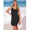 imageANRABESS Womens Cover Up 2026 Beach Vacation Tank Dress Eyelet Spaghetti Strap Bathing Suit Summer Swimsuits Mini SundressBlack