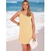 imageANRABESS Womens Cover Up 2026 Beach Vacation Tank Dress Eyelet Spaghetti Strap Bathing Suit Summer Swimsuits Mini SundressYellow