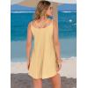 imageANRABESS Womens Cover Up 2026 Beach Vacation Tank Dress Eyelet Spaghetti Strap Bathing Suit Summer Swimsuits Mini SundressYellow