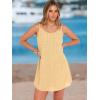 imageANRABESS Womens Cover Up 2026 Beach Vacation Tank Dress Eyelet Spaghetti Strap Bathing Suit Summer Swimsuits Mini SundressYellow