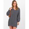 imageANRABESS Womens Long Sleeve V Neck Oversized Cable Knit Mini Sweater Dresses 2025 Winter Fall Trendy Pullover Tunic OutfitsDeep Grey