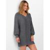 imageANRABESS Womens Long Sleeve V Neck Oversized Cable Knit Mini Sweater Dresses 2025 Winter Fall Trendy Pullover Tunic OutfitsDeep Grey