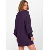 imageANRABESS Womens Long Sleeve V Neck Oversized Cable Knit Mini Sweater Dresses 2025 Winter Fall Trendy Pullover Tunic OutfitsPurple