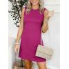 imageANRABESS Womens Summer Casual Mini Dresses 2026 Sleeveless Crewneck Split WrinkleFree Beach Travel Vacation Short SundressHot Pink