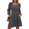 imageANRABESS Womens Long Sleeve Fall Dress 2025 Square Neck Casual Ribbed Knit Comfy Soft Short Sweater Dresses with PocketsDeep Grey