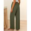imageABRABESS Womens Palazzo Pants Wide Leg Flowy Drawstring High Waisted Casual Trousers 2026 Summer Beach Vacation OutfitsArmy Green