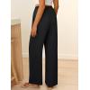 imageABRABESS Womens Palazzo Pants Wide Leg Flowy Drawstring High Waisted Casual Trousers 2026 Summer Beach Vacation OutfitsBlack