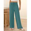 imageABRABESS Womens Palazzo Pants Wide Leg Flowy Drawstring High Waisted Casual Trousers 2026 Summer Beach Vacation OutfitsLake