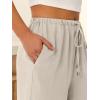 imageABRABESS Womens Palazzo Pants Wide Leg Flowy Drawstring High Waisted Casual Trousers 2026 Summer Beach Vacation OutfitsLight Yellow