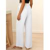 imageABRABESS Womens Palazzo Pants Wide Leg Flowy Drawstring High Waisted Casual Trousers 2026 Summer Beach Vacation OutfitsWhite
