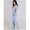 imageANRABESS Women 2 Piece Outfits 2025 Fall Fashion Airport Wide Leg Pants Lounge Set Leisure Travel Vacation Clothes SweatsuitsSky Blue