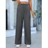 imageANRABESS Women Wide Leg Pants Stretchy Work Dress Pants Waffle Knit Business Casual Pull on Palazzo Slacks Trousers OutfitsDark Gray