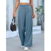 imageANRABESS Women Wide Leg Pants Stretchy Work Dress Pants Waffle Knit Business Casual Pull on Palazzo Slacks Trousers OutfitsLight Blue