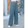 imageANRABESS Women Wide Leg Pants Stretchy Work Dress Pants Waffle Knit Business Casual Pull on Palazzo Slacks Trousers OutfitsLight Blue