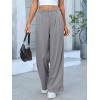 imageANRABESS Women Wide Leg Pants Stretchy Work Dress Pants Waffle Knit Business Casual Pull on Palazzo Slacks Trousers OutfitsLight Gray