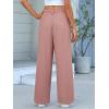 imageANRABESS Women Wide Leg Pants Stretchy Work Dress Pants Waffle Knit Business Casual Pull on Palazzo Slacks Trousers OutfitsPink