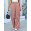 imageANRABESS Women Wide Leg Pants Stretchy Work Dress Pants Waffle Knit Business Casual Pull on Palazzo Slacks Trousers OutfitsPink