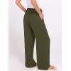 imageANRABESS Womens Wide Leg Dress Pants 2026 High Waisted Button Pleated Palazzo Business Casual Pants Office Work TrousersArmy Green