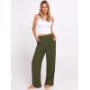 imageANRABESS Womens Wide Leg Dress Pants 2026 High Waisted Button Pleated Palazzo Business Casual Pants Office Work TrousersArmy Green